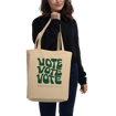 Woman Holding Tote Green