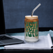 Picture of VOTE VOTE VOTE Glass Cup with Lid & Straw