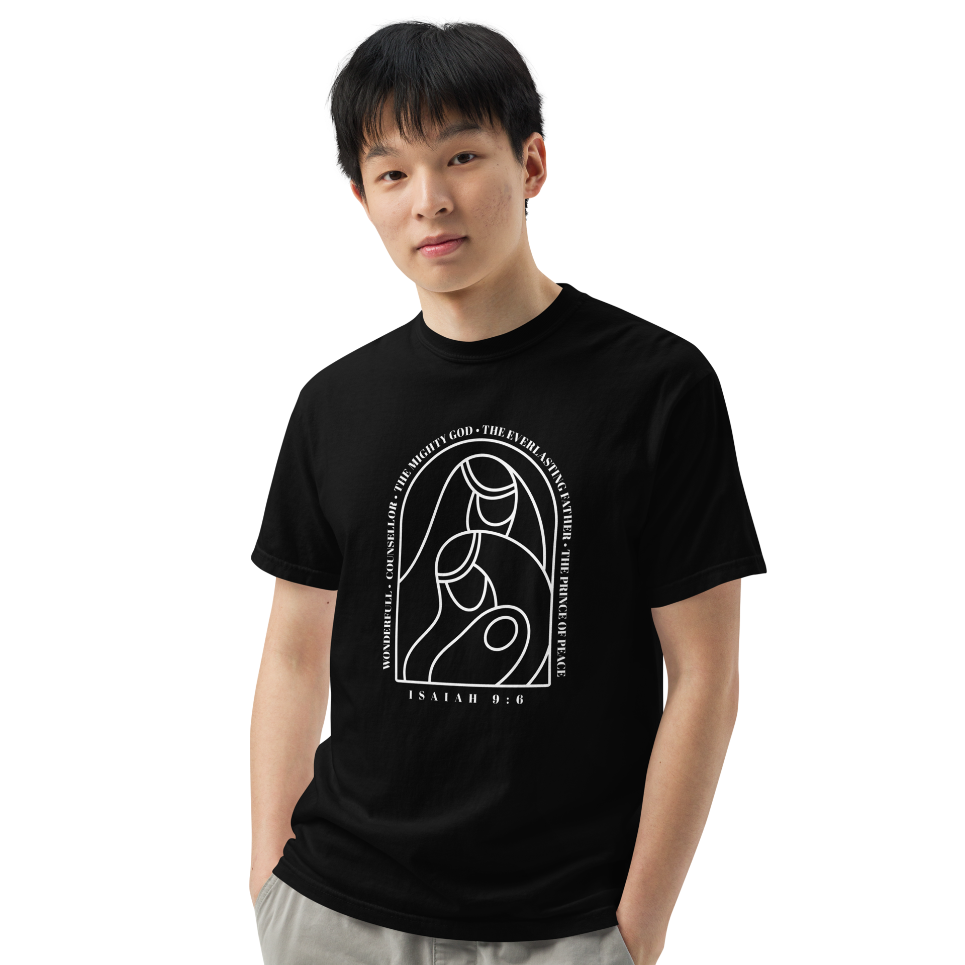 Afa resource center isaiah 9 6 names of jesus christmas t shirt