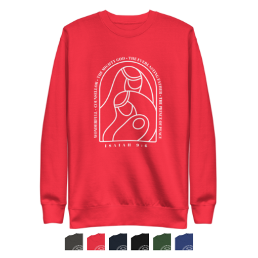 Picture of Isaiah 9:6 (Names of Jesus) Christmas Sweatshirt (2024)