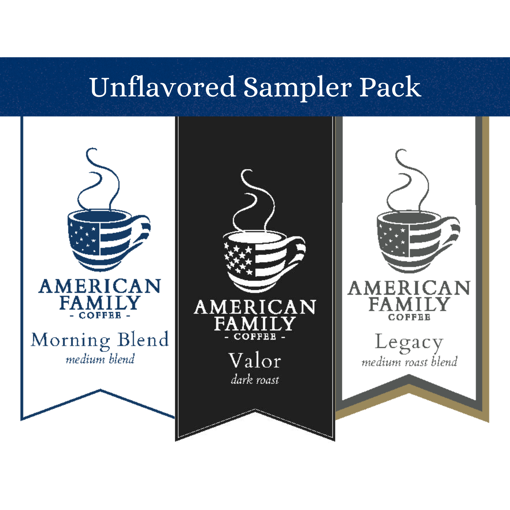 Picture of American Family Coffee Unflavored Sampler Pack