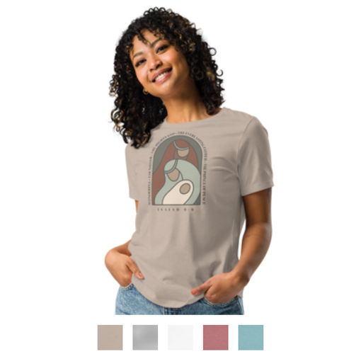 Picture of Isaiah 9:6 (Names of Jesus) Women's Christmas Tee