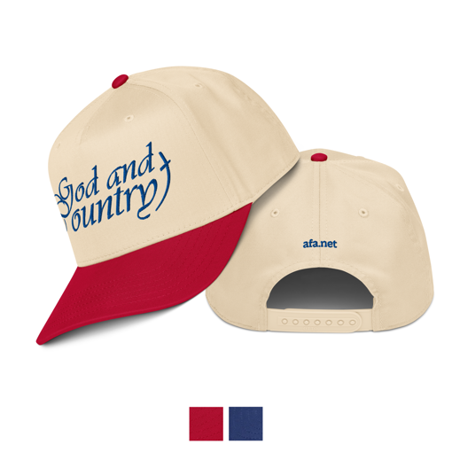 Picture of God and Country Hat (Royal Script)