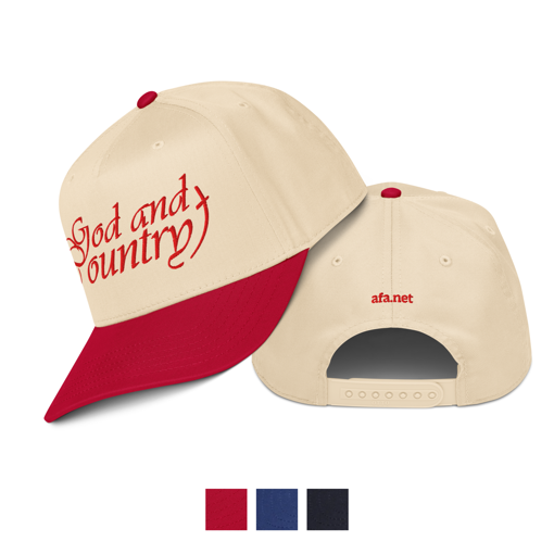 Picture of God and Country Hat (Red Script)