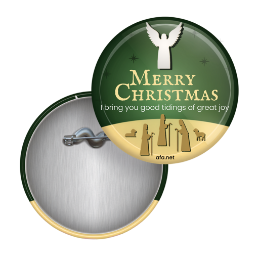 Picture of "Good Tidings of Great Joy" Christmas Buttons