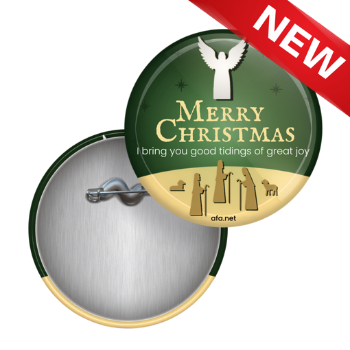Picture of "Good Tidings of Great Joy" Christmas Buttons