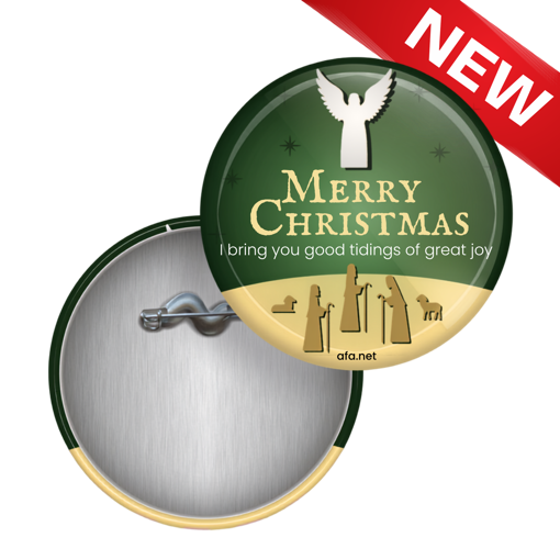 Picture of "Good Tidings of Great Joy" Christmas Buttons